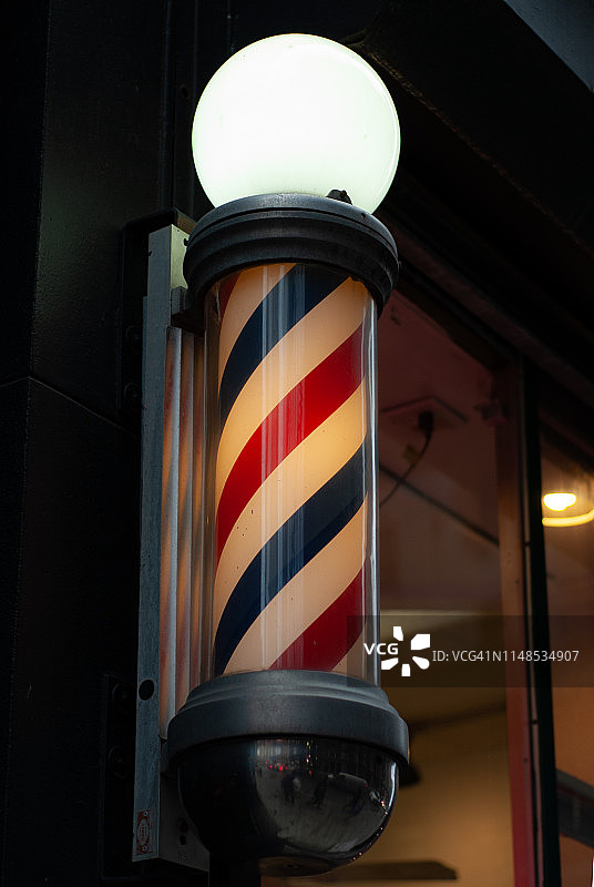 理发店旋转灯柱图片素材