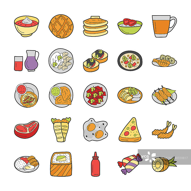 墨西哥和俄罗斯美食套餐图片素材