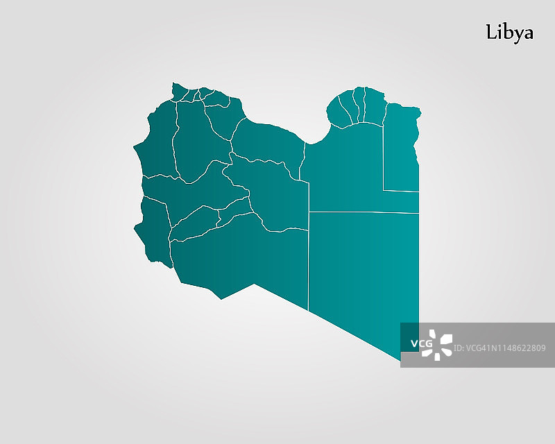 利比亚地图图片素材
