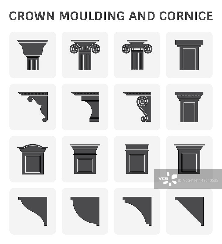 皇冠线脚 檐口图片素材