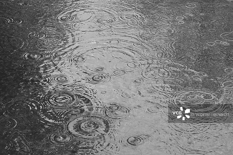 水面上的雨滴图片素材