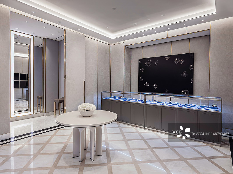 珠宝店内的钻石交易大厅图片素材