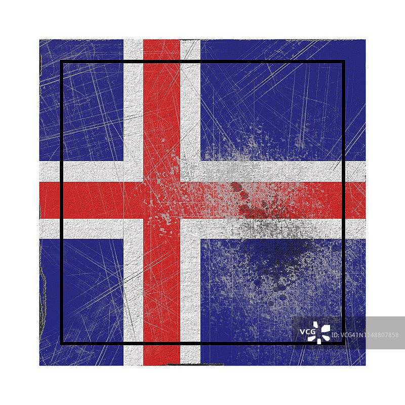 老冰岛国旗图片素材