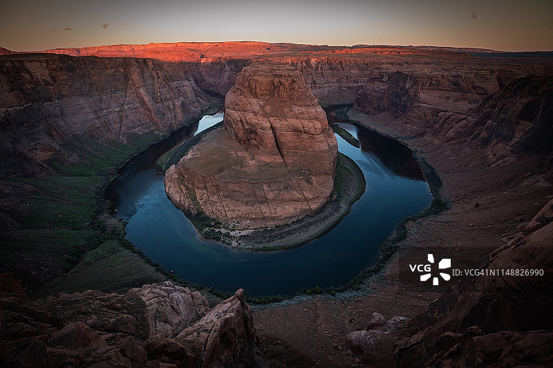清晨的马蹄峡谷图片素材