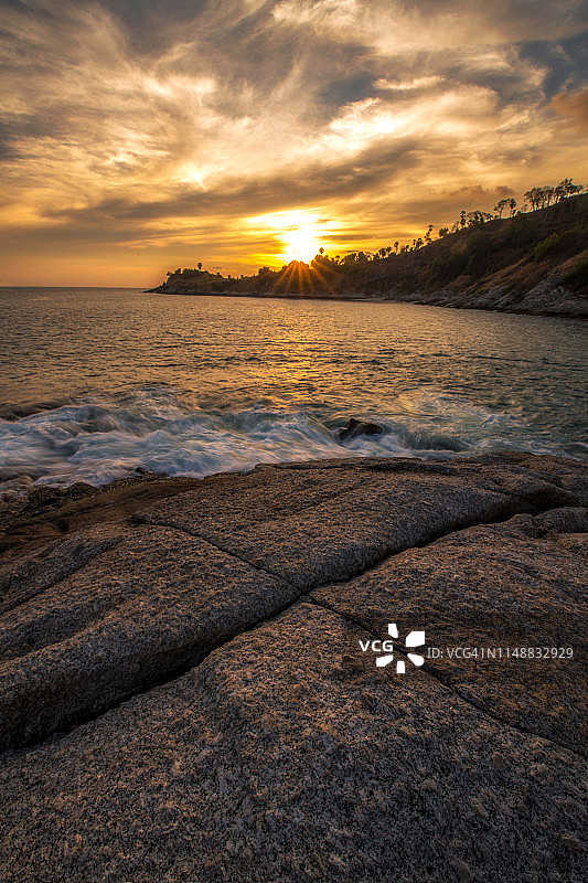 普吉岛神仙半岛的暮光景色，泰国图片素材
