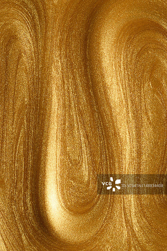 闪耀的金色颜料波浪图案图片素材