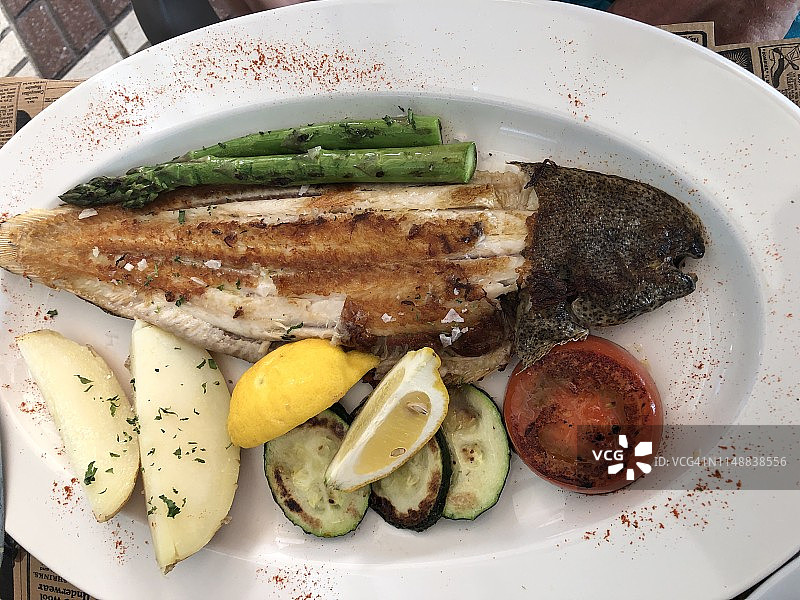 蔬菜鲽鱼图片素材