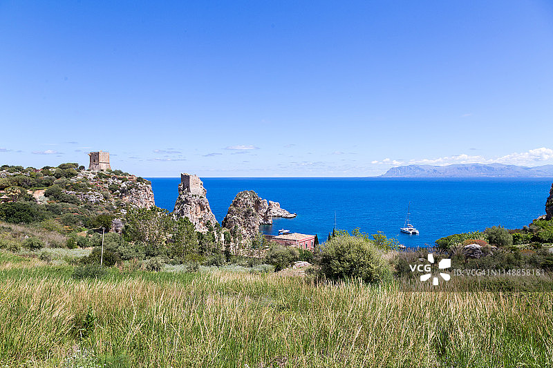 斯科佩洛、特拉帕尼的法拉廖尼和托纳拉 - 西西里岛图片素材