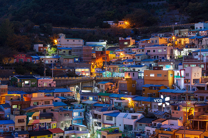韩国釜山甘川文化村图片素材