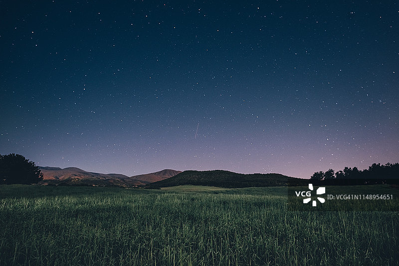 韩国济州岛的夜空星辰图片素材