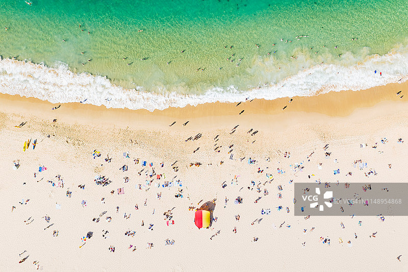 澳大利亚新南威尔士州库吉海滩航拍图图片素材