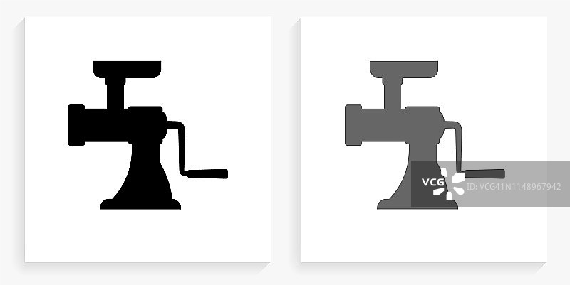 黑白方块绞肉机图标图片素材