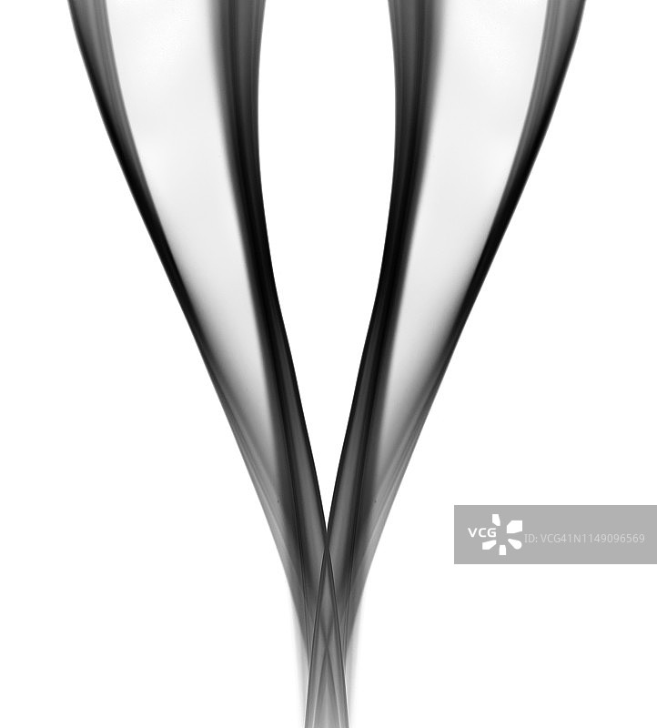 白色背景上黑色烟雾爆炸抽象形态图片素材