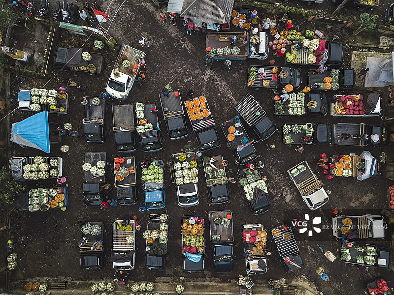 水果市场航拍视角图片素材