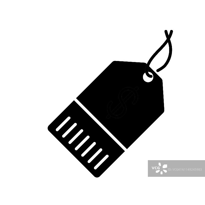 购物零售扁平风格图标 - 价格标签图片素材