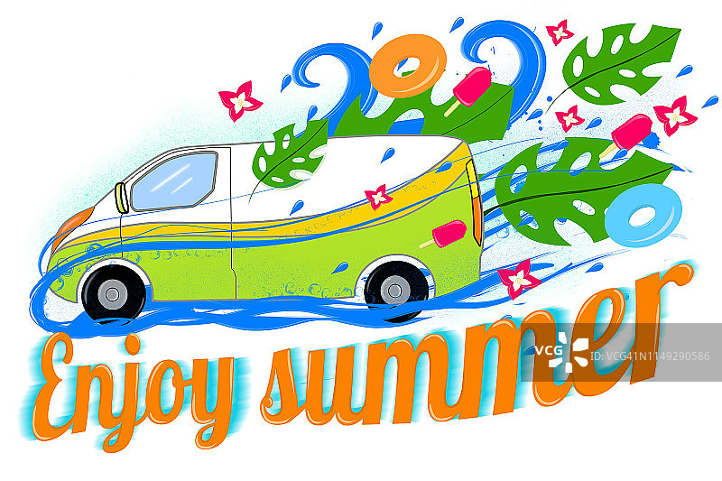 享受夏天图片素材