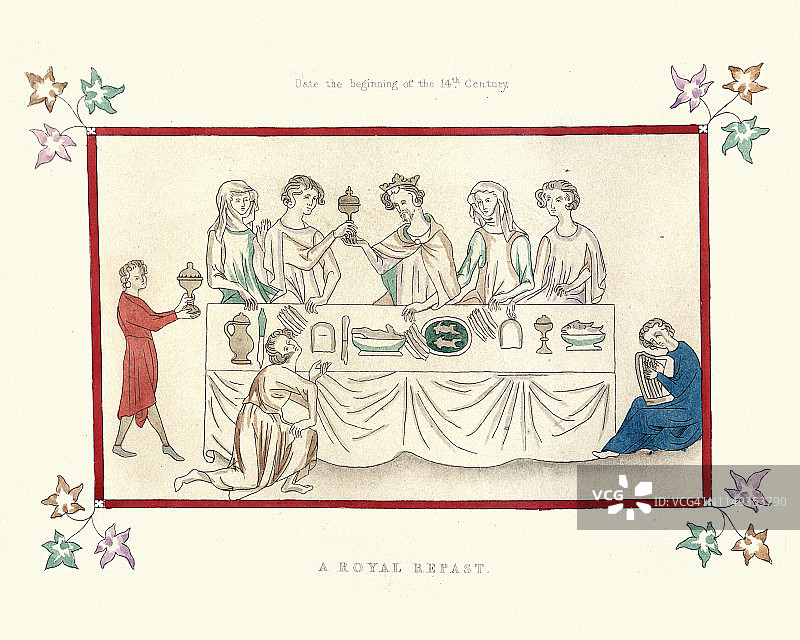 中世纪皇家国王宴会（14世纪）图片素材