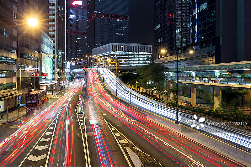 中国香港繁忙的交通图片素材