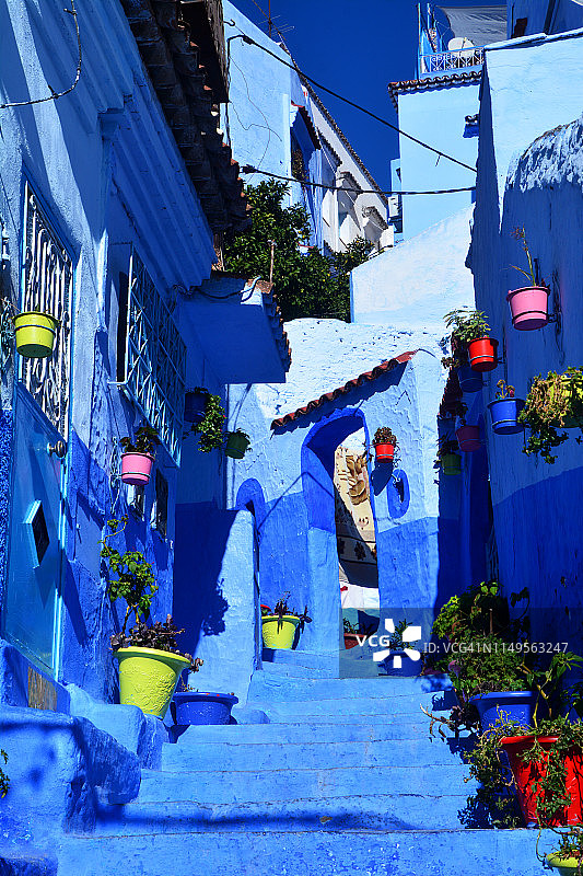 摩洛哥舍夫沙万街道图片素材