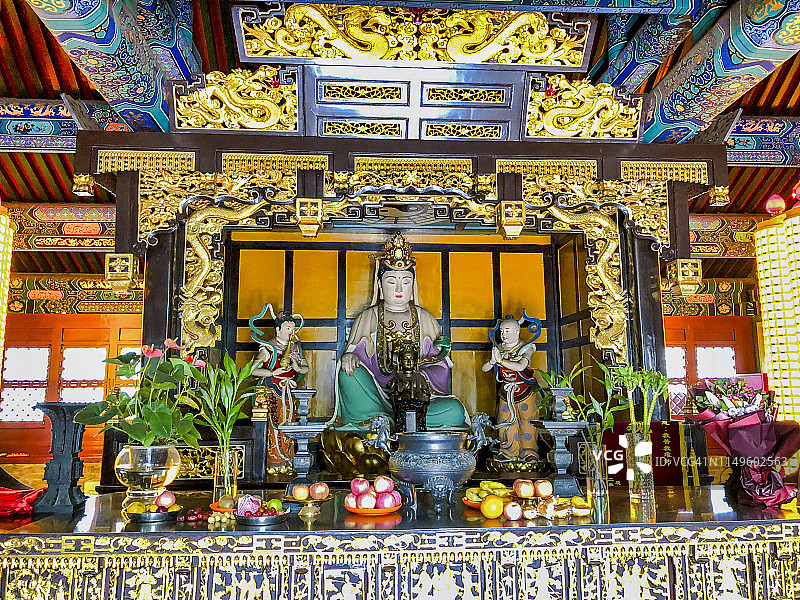 北京白云观的丘处机图片素材