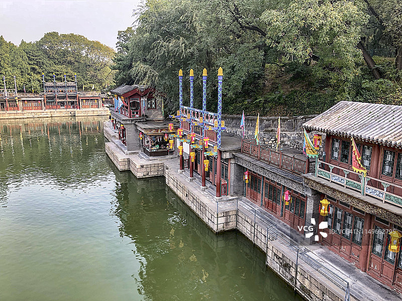北京颐和园苏州街图片素材
