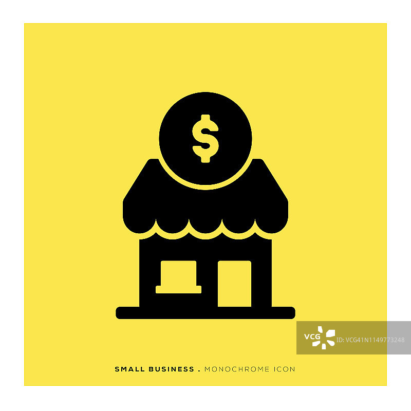 小型企业单色图标图片素材
