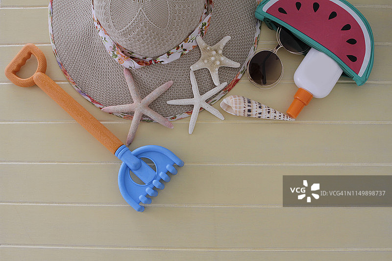 夏季海滩配件，夏季概念图片素材