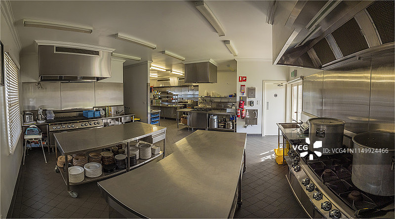 野生收获餐厅的厨房，金岛，塔斯马尼亚图片素材