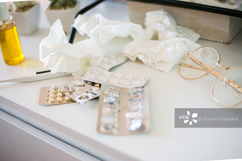 感冒和流感概念图片素材