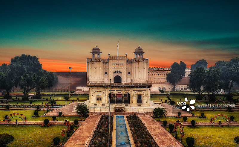 沙希奇拉，巴德夏希清真寺，拉合尔旅游图片素材