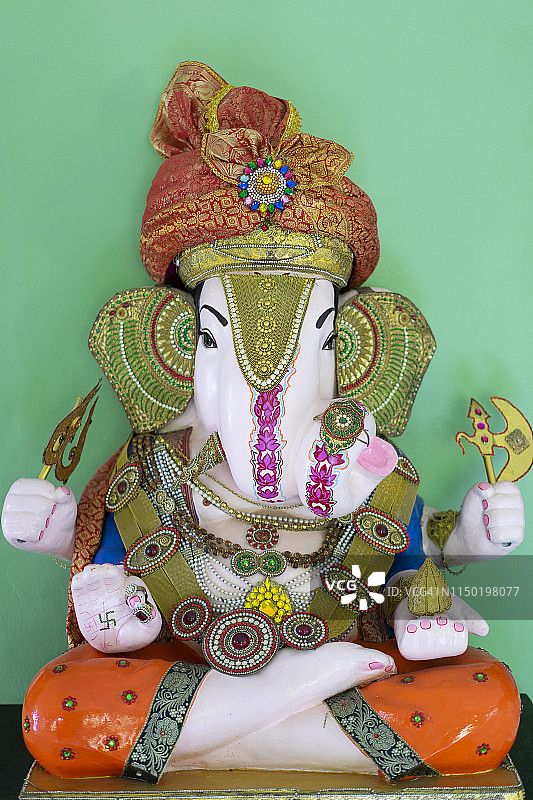 印度教成功之神伽内什雕像特写图片素材