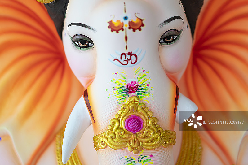 印度教成功之神伽内什雕像特写图片素材