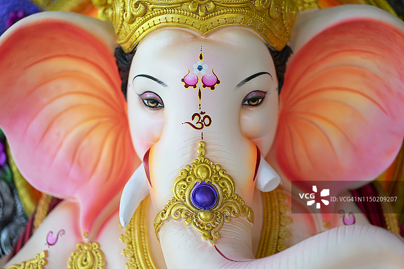 印度教成功之神伽内什雕像特写图片素材