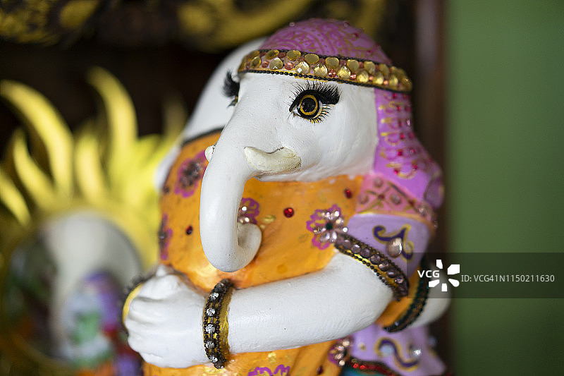 印度教成功之神伽内什雕像特写图片素材
