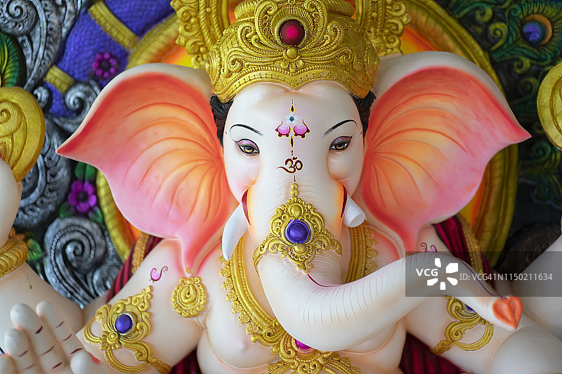 印度教成功之神伽内什雕像特写图片素材