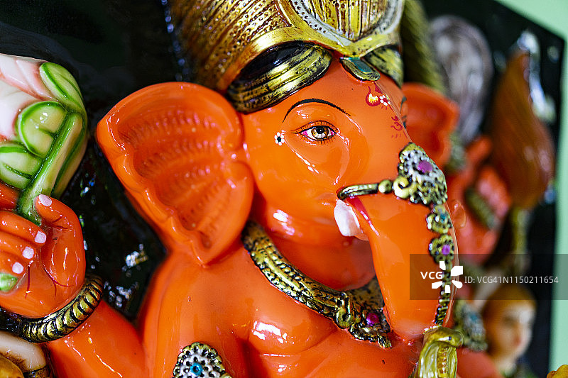 印度教成功之神伽内什雕像特写图片素材