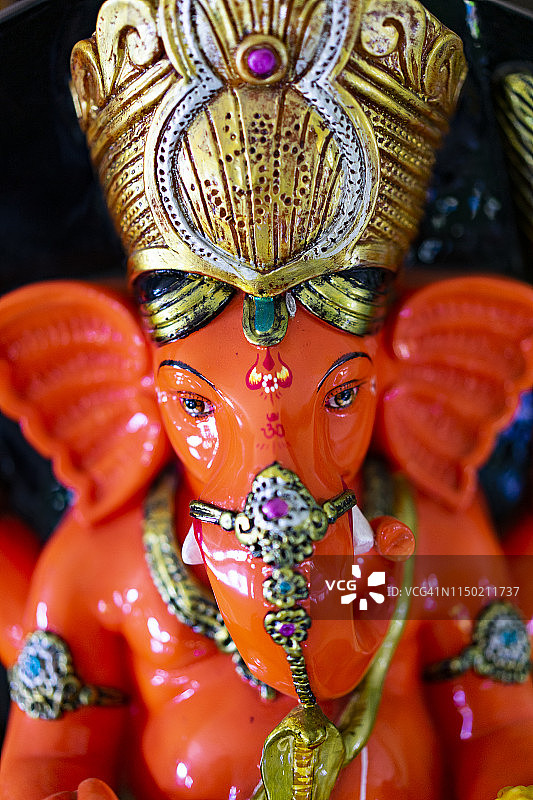 印度教成功之神伽内什雕像特写图片素材