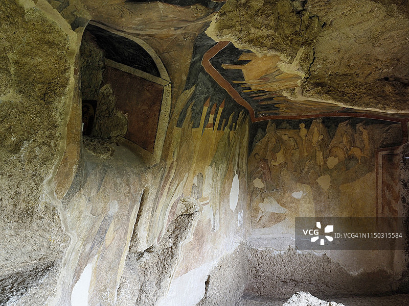 伊万诺沃圣玛丽岩石教堂，保加利亚图片素材