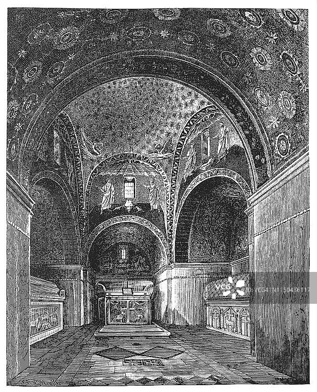 拉文纳的加拉·普拉西迪亚陵墓图片素材