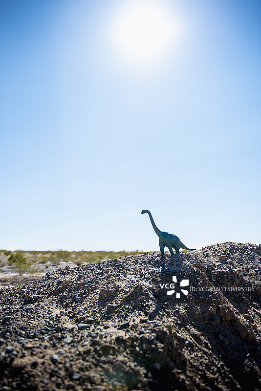 站在岩石上的恐龙图片素材