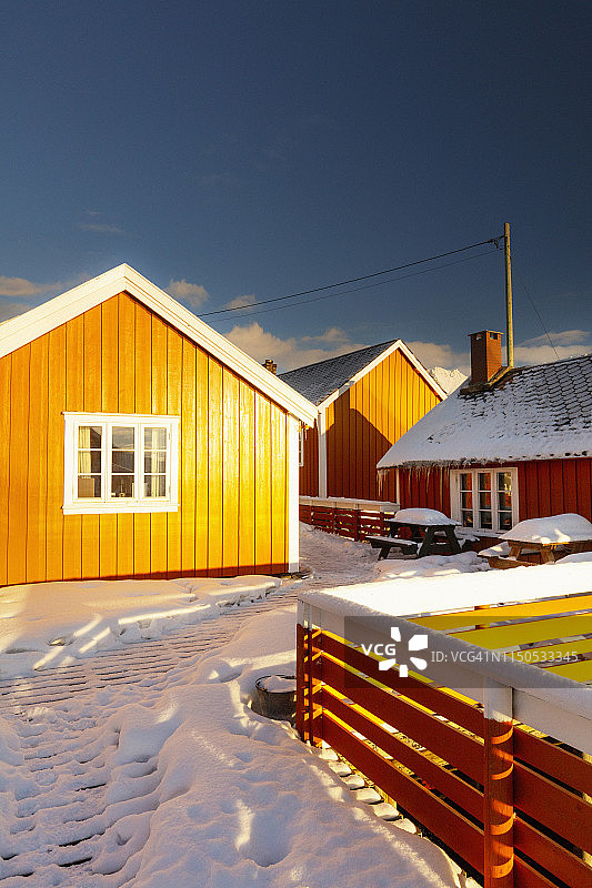 罗弗敦群岛的萨克里索伊村图片素材