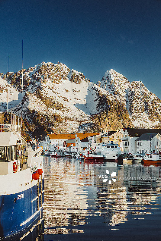罗弗敦群岛亨宁斯维尔村图片素材