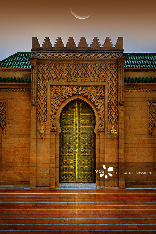 皇家宫殿的华丽入口图片素材