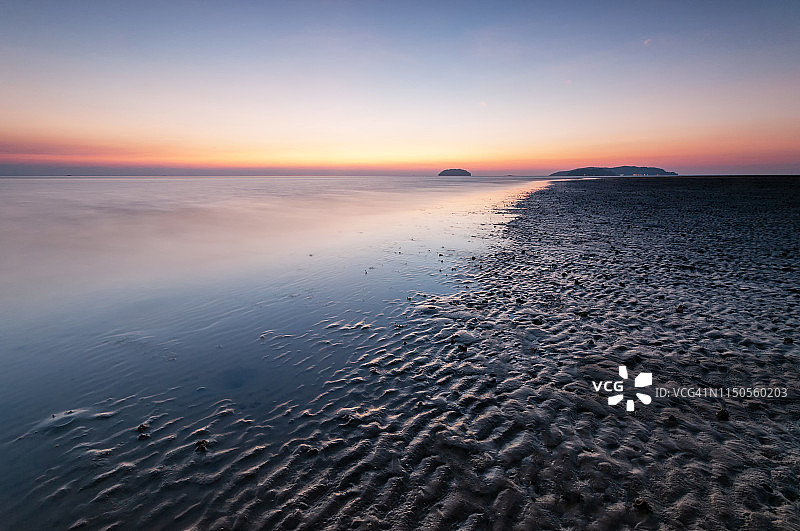 丹绒亚路海滩日落背景图片素材