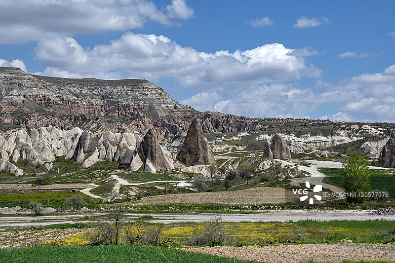 土耳其内夫谢希尔卡帕多西亚格雷梅镇附近的红谷图片素材