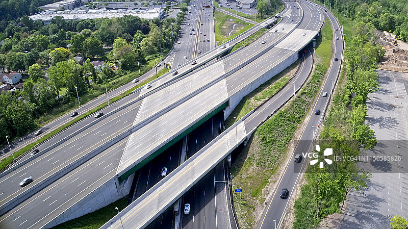 花园州公园大道和RT17交叉口，新泽西州帕拉姆斯图片素材