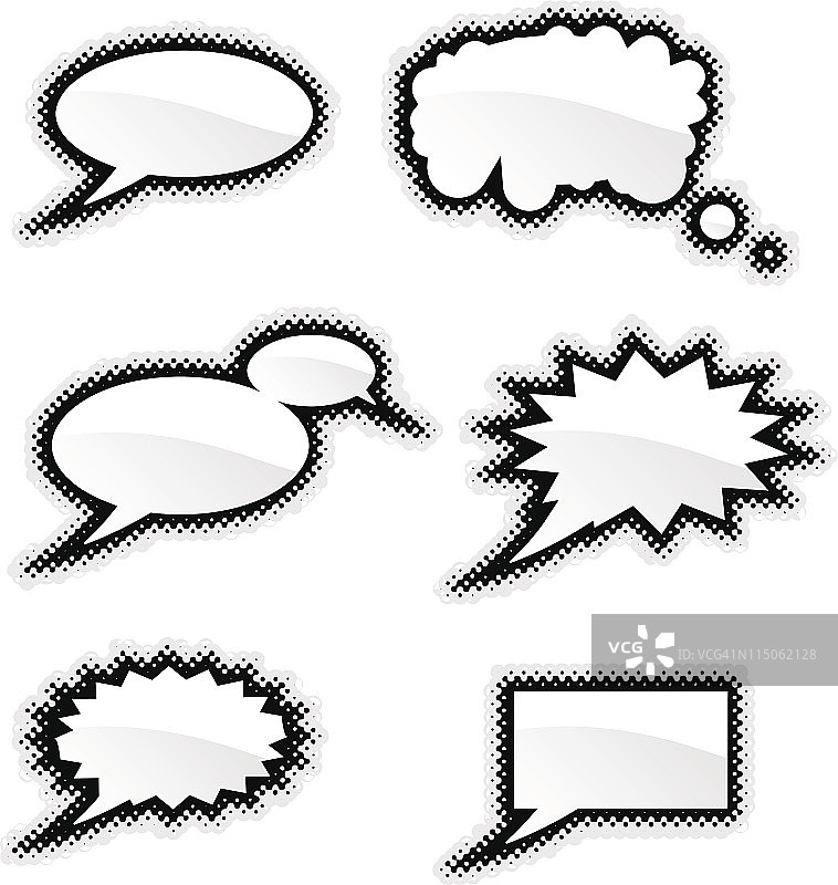 各种不同的对话气泡图片素材