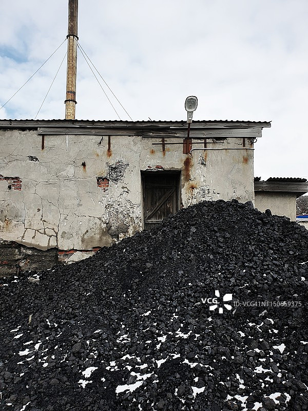 旧捷里别尔卡煤炭库存图片素材