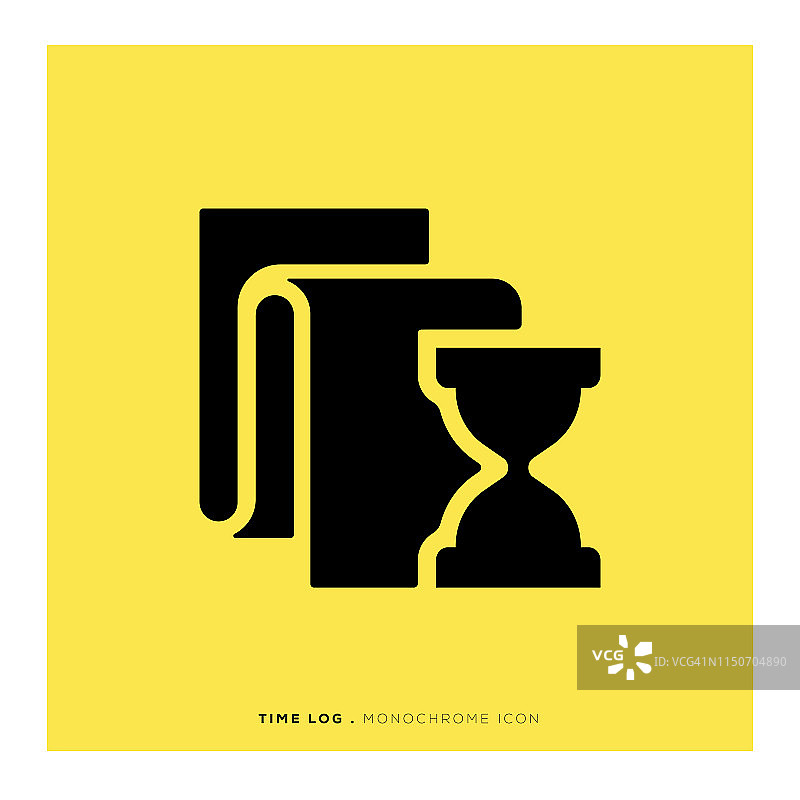 时间记录单色图标图片素材