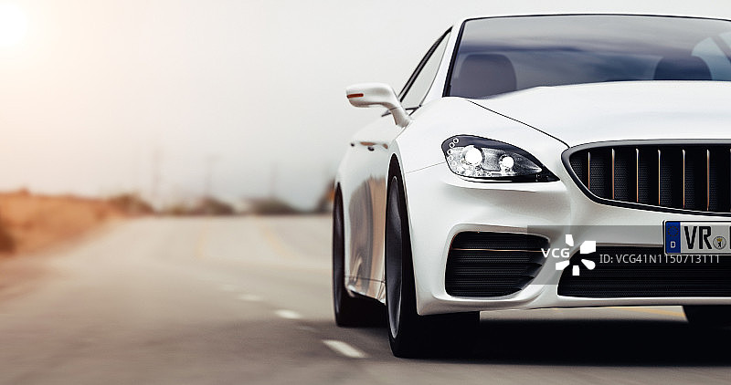 在道路上行驶的汽车图片素材